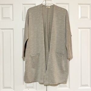 DONNI X Revolve open front slouchy fit ribbed cardigan w/ pockets. Large (OS)